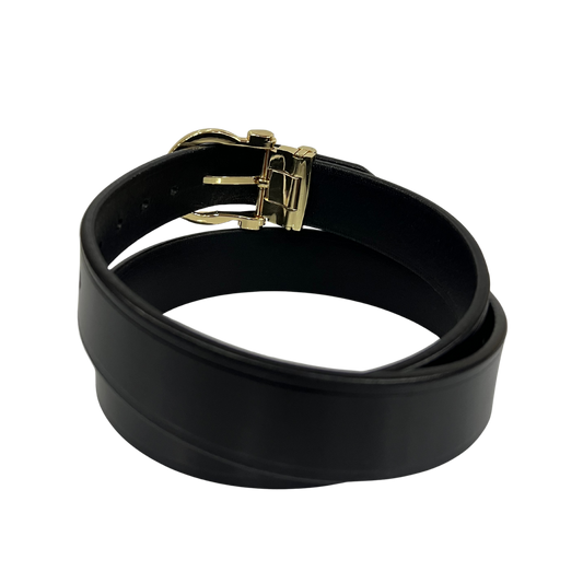 Cinturon casual en piel genuina para dama modelo #3080 Negro 35mm