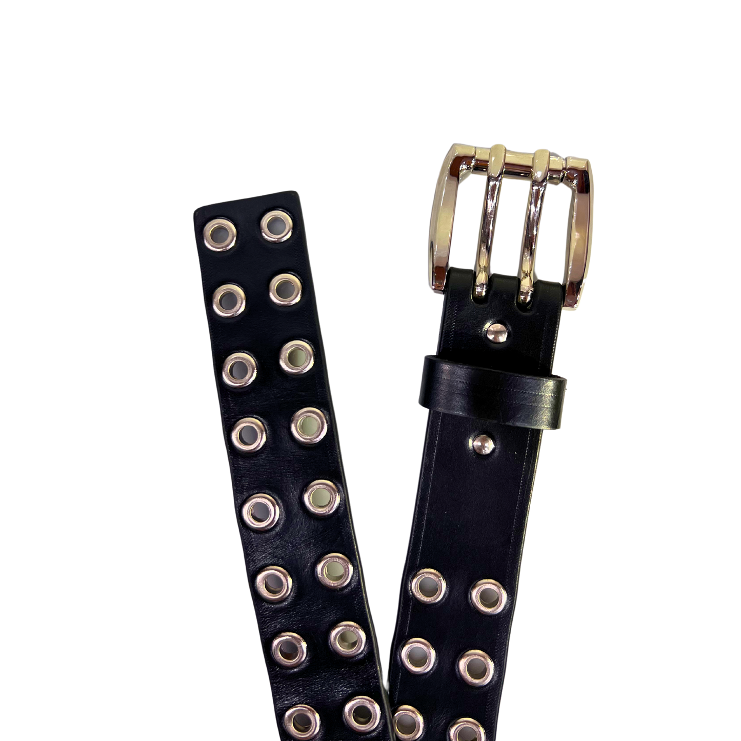 Cinturon casual en piel genuina para caballero modelo #5016 Negro 40mm