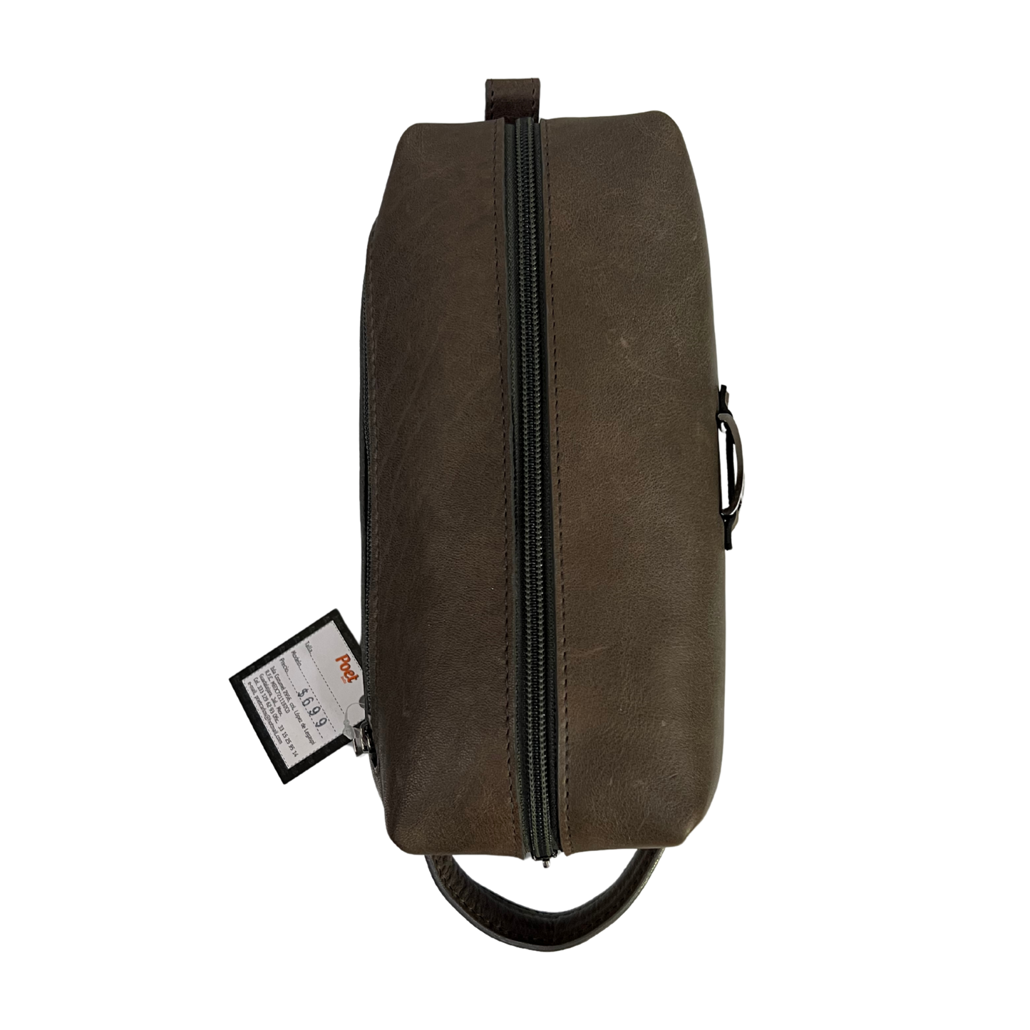 Bolsa de viaje en piel genuina color gris para dama y/o caballero modelo #0004