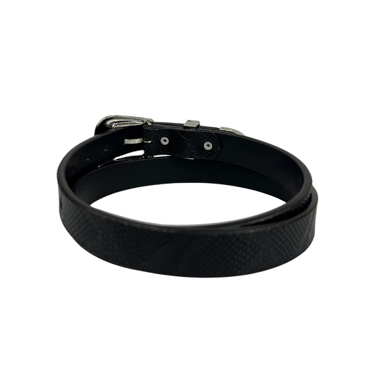 Cinturon vaquero en piel genuina para dama modelo #3075 Negro 25mm