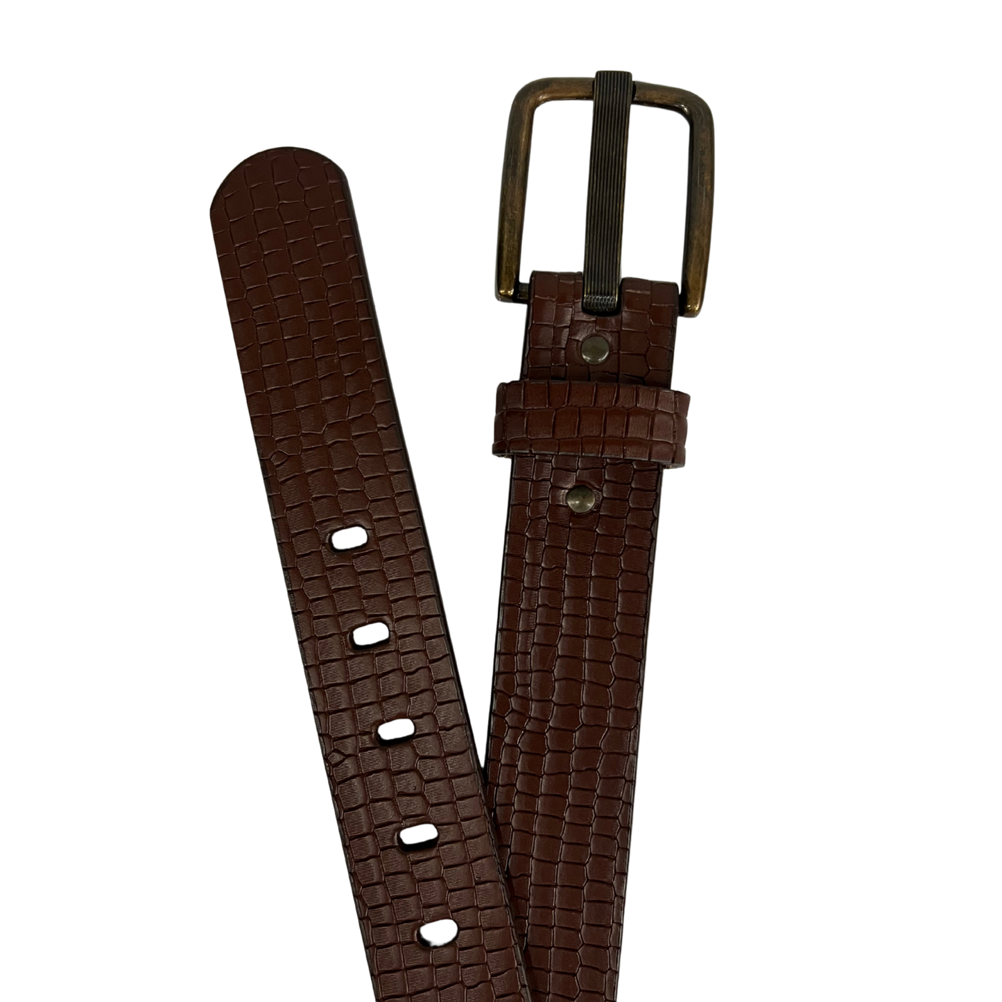 Cinturon casual en piel genuina para caballero modelo #4036 Cafe 40mm