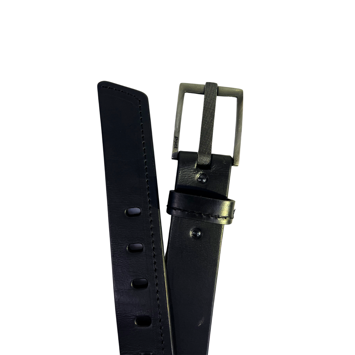 Cinturon casual en piel genuina para caballero modelo #1680 Negro 40mm