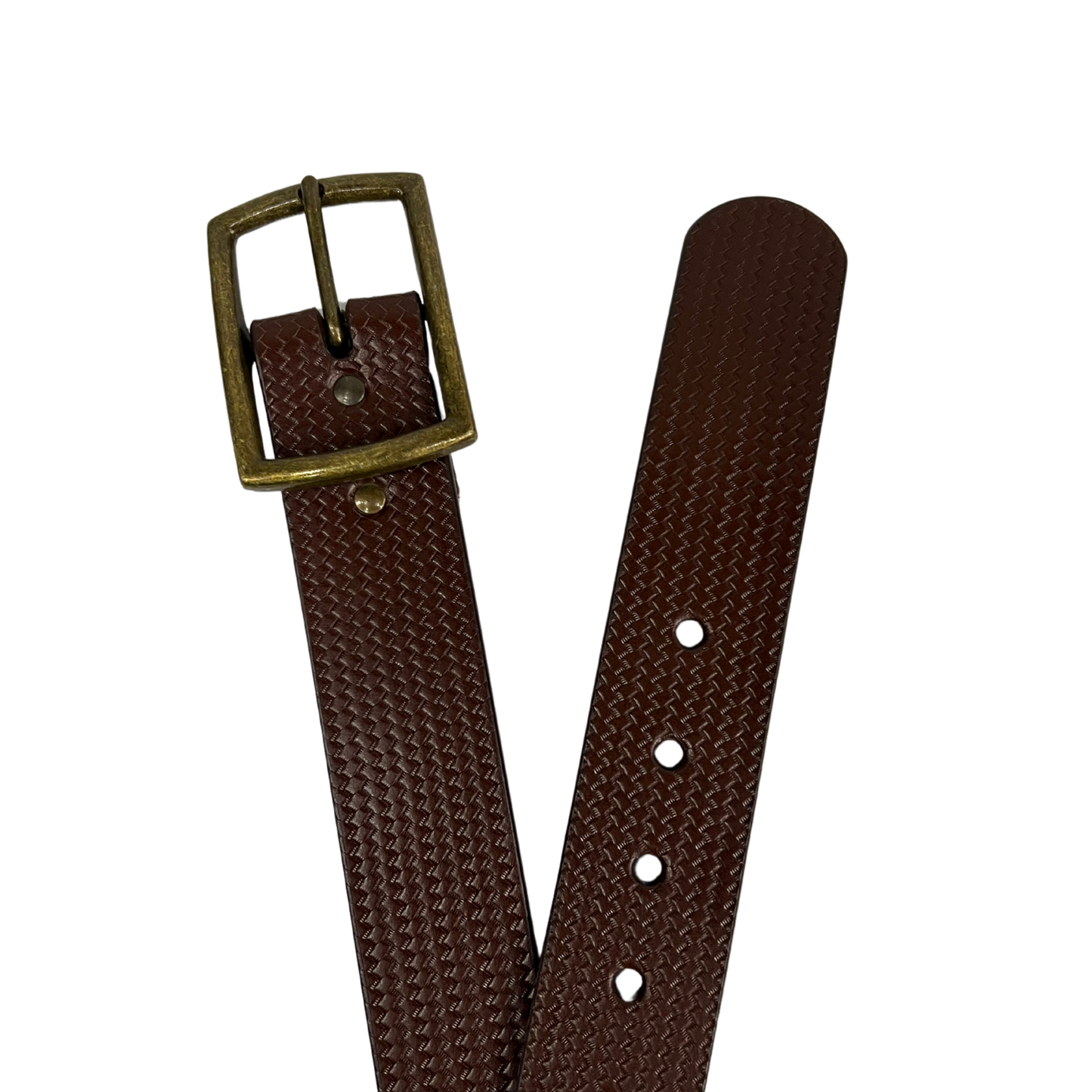 Cinturon casual en piel genuina para caballero modelo #4040 Cafe 40mm