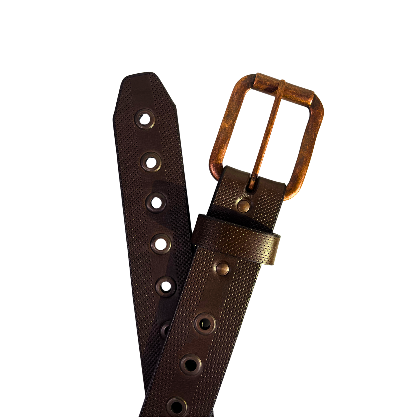 Cinturon casual en piel genuina para caballero modelo #5056 Cafe 40mm