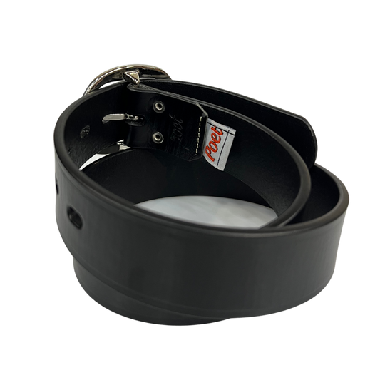 Cinturon casual en piel genuina para dama modelo #3026 Negro 40mm