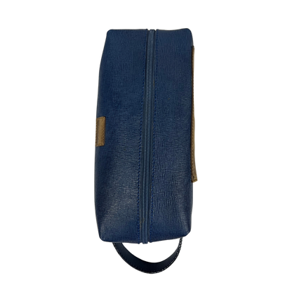 Bolsa de viaje en piel genuina color azul marino para dama y/o caballero modelo #0002