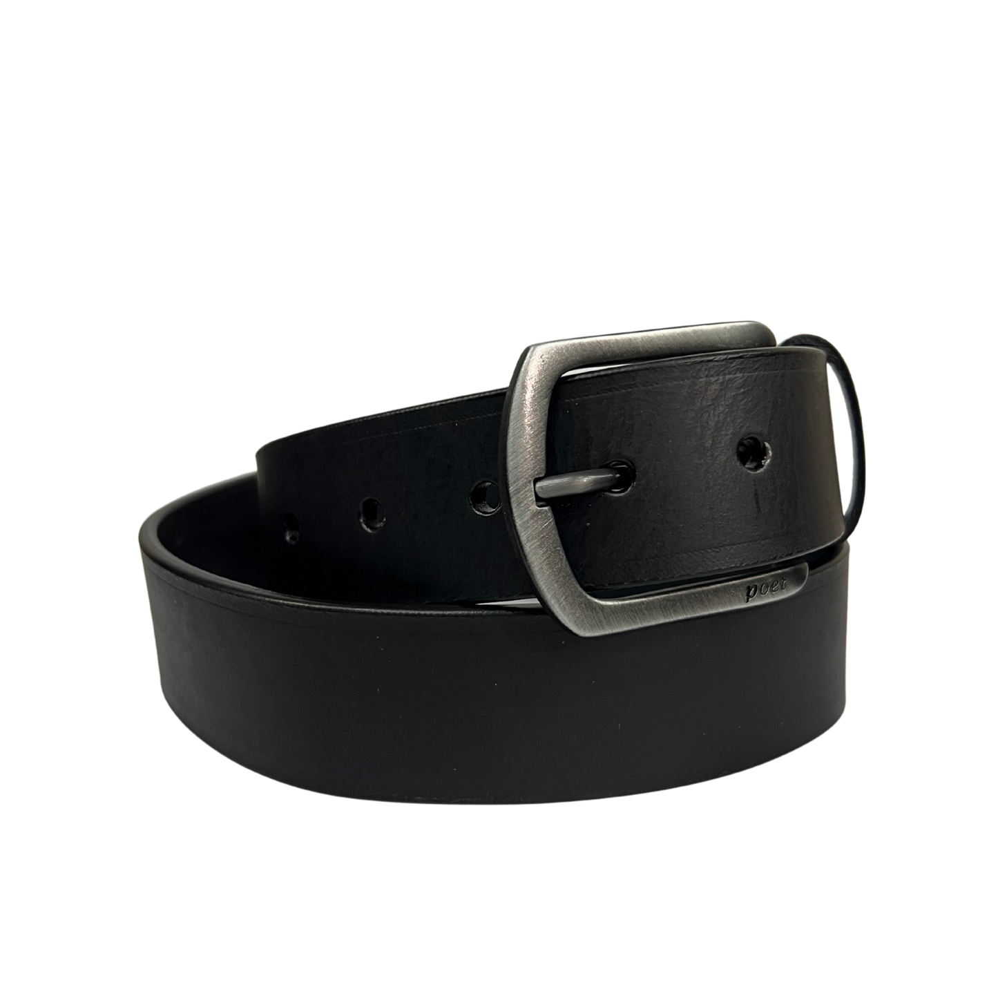 Cinturon casual en piel genuina para caballero modelo #1923 Negro 40mm