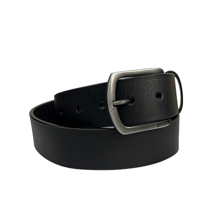 Cinturon casual en piel genuina para caballero modelo #1923 Negro 40mm