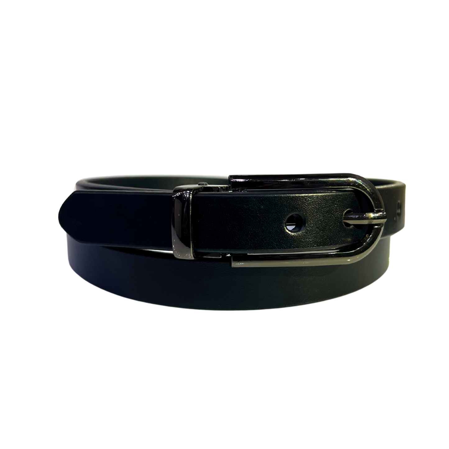 Cinturon casual en piel genuina para dama modelo #3020 Negro 20mm