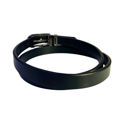 Cinturon casual en piel genuina para dama modelo #3020 Negro 20mm
