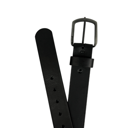Cinturon casual en piel genuina para caballero modelo #1923 Negro 40mm