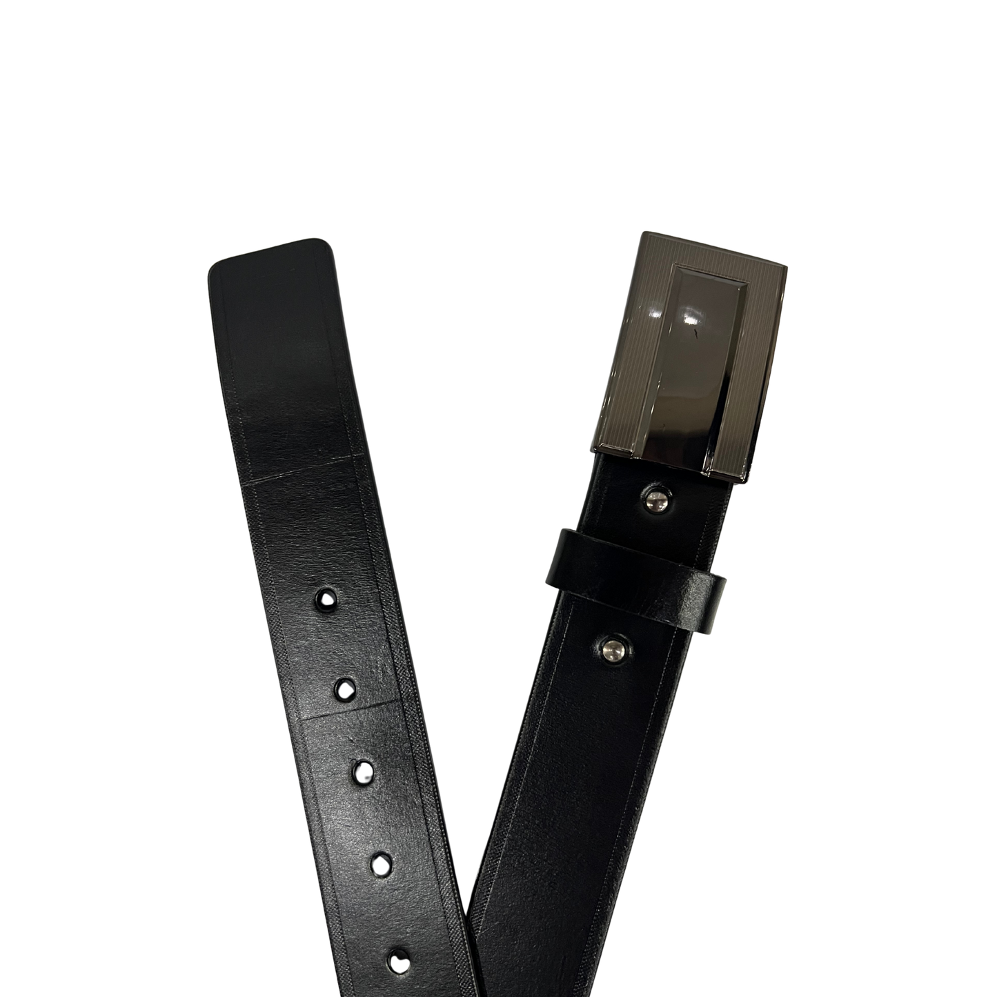 Cinturon casual en piel genuina para caballero modelo #5028 Negro 40mm