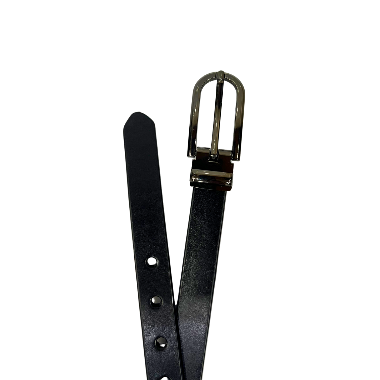Cinturon casual en piel genuina para dama modelo #3020 Negro 20mm