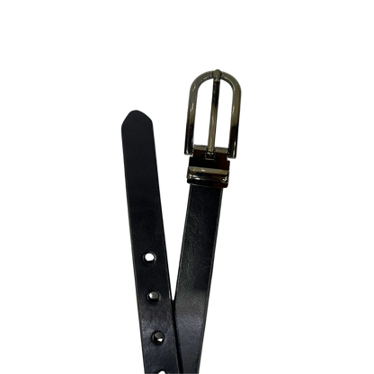 Cinturon casual en piel genuina para dama modelo #3020 Negro 20mm