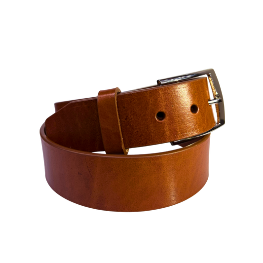 Cinturon casual en piel genuina para caballero modelo #1940 Miel 40mm