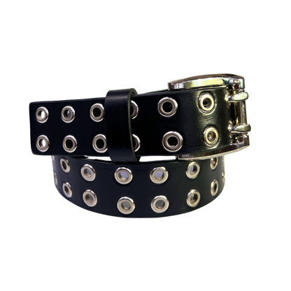 Cinturon casual en piel genuina para caballero modelo #5016 Negro 40mm