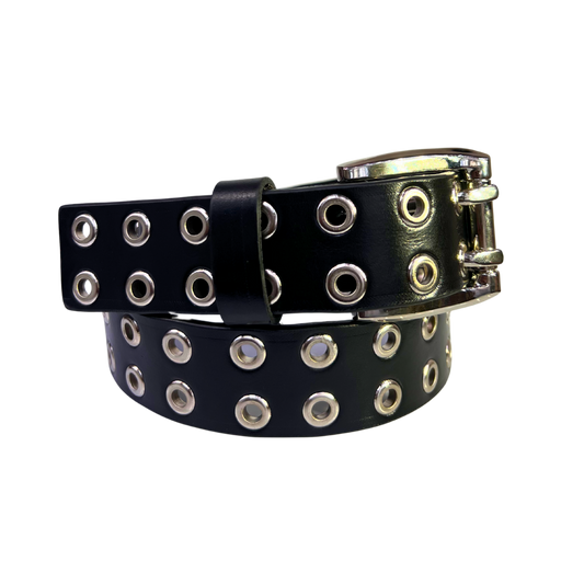 Cinturon casual en piel genuina para caballero modelo #5016 Negro 40mm