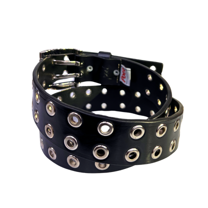 Cinturon casual en piel genuina para caballero modelo #5016 Negro 40mm