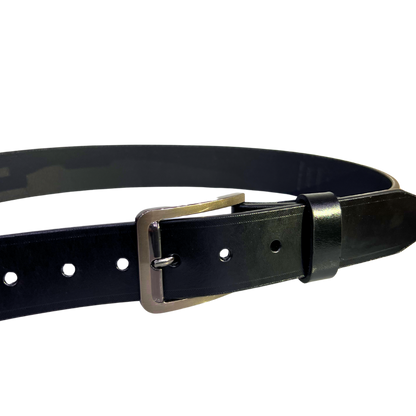 Cinturon casual en piel genuina para caballero modelo #2132 Negro 40mm