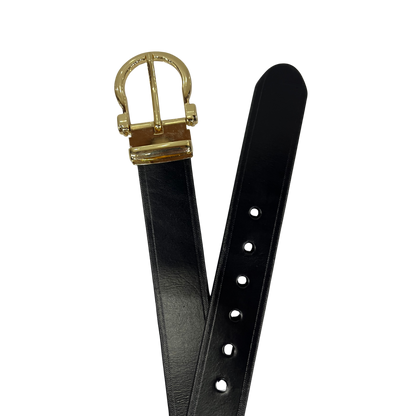 Cinturon casual en piel genuina para dama modelo #3080 Negro 35mm