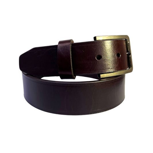 Cinturon casual en piel genuina para caballero modelo #2132 Cafe oscuro 40mm