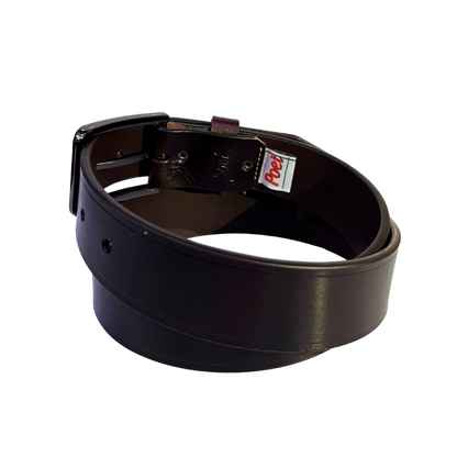 Cinturon casual en piel genuina para caballero modelo #2132 Cafe oscuro 40mm