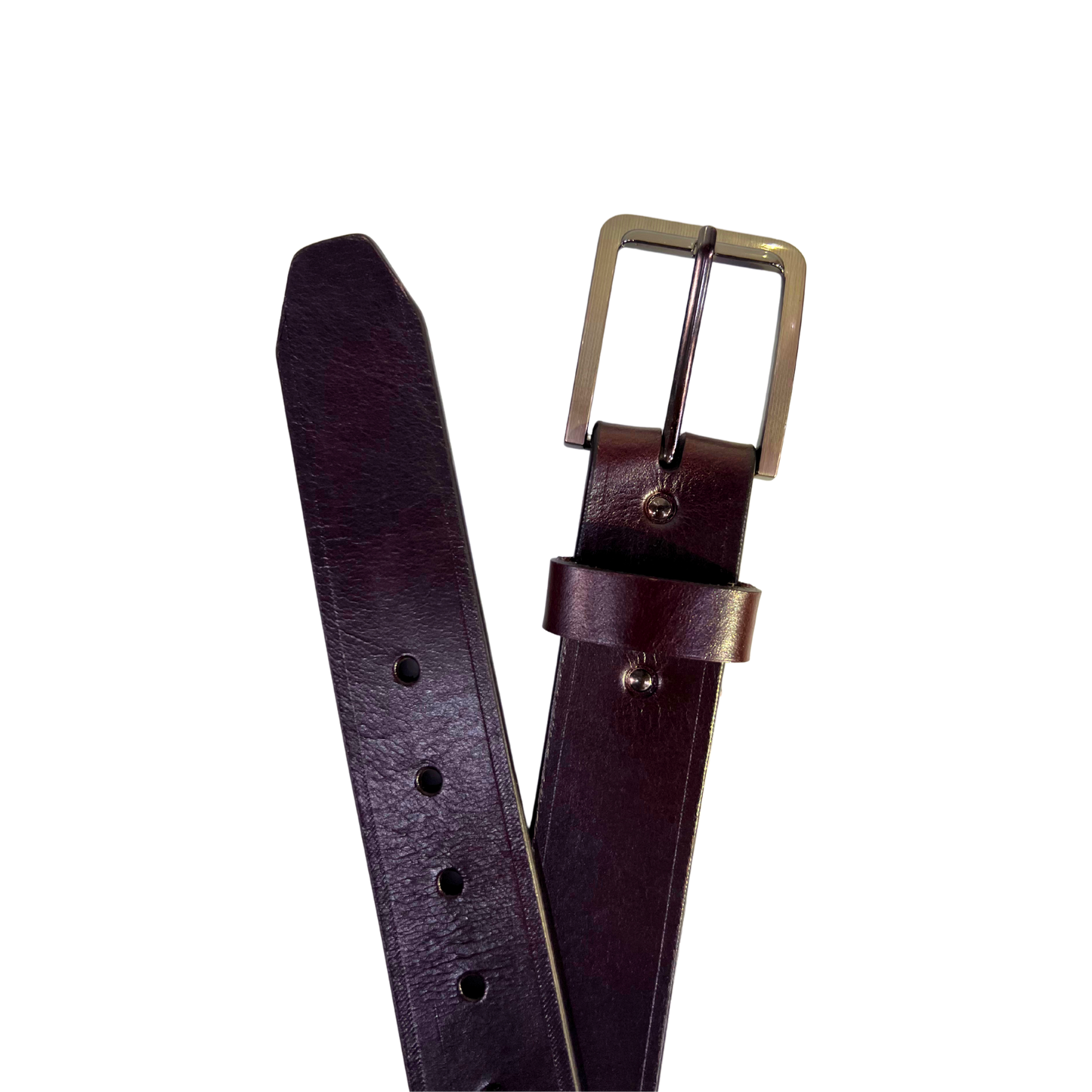 Cinturon casual en piel genuina para caballero modelo #2132 Cafe oscuro 40mm
