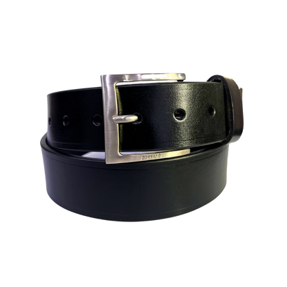 Cinturon casual en piel genuina para caballero modelo #1940 Negro 40mm