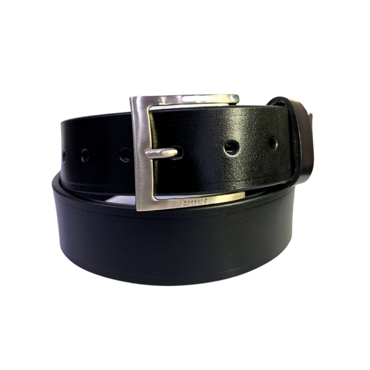 Cinturon casual en piel genuina para caballero modelo #1940 Negro 40mm