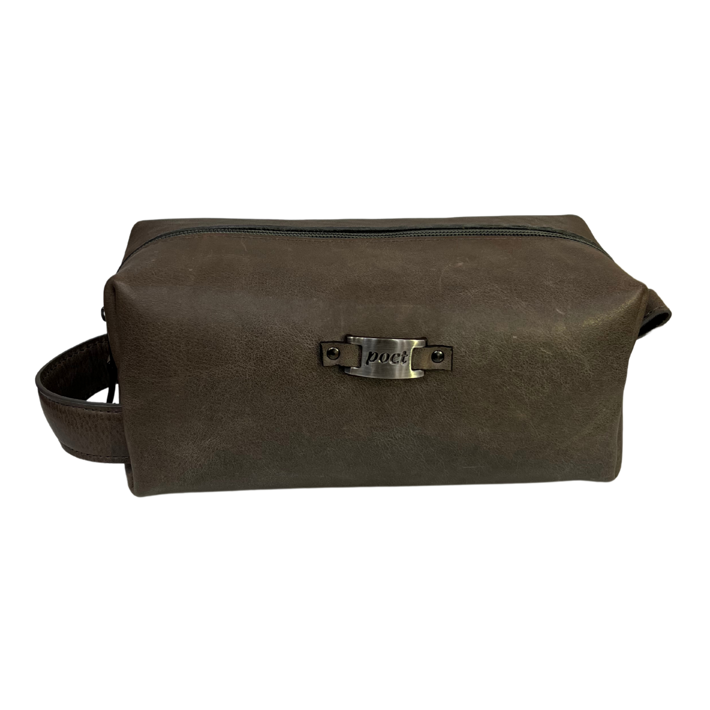 Bolsa de viaje en piel genuina color gris para dama y/o caballero modelo #0004