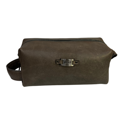 Bolsa de viaje en piel genuina color gris para dama y/o caballero modelo #0004
