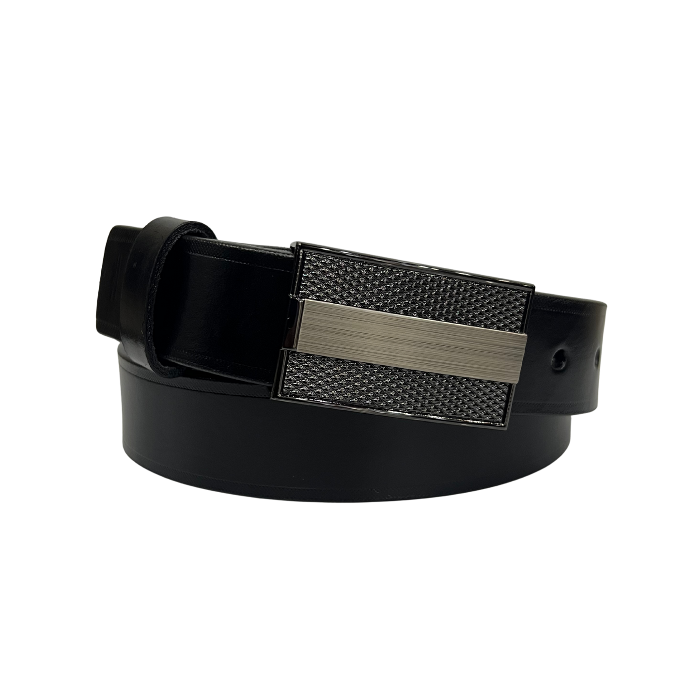 Cinturon casual en piel genuina para caballero modelo #4065 Negro 35mm