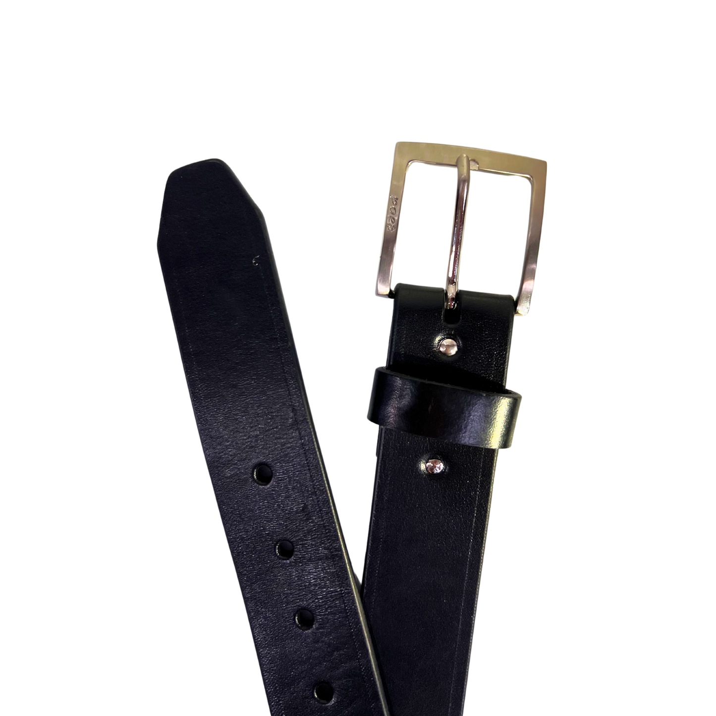 Cinturon casual en piel genuina para caballero modelo #1940 Negro 40mm