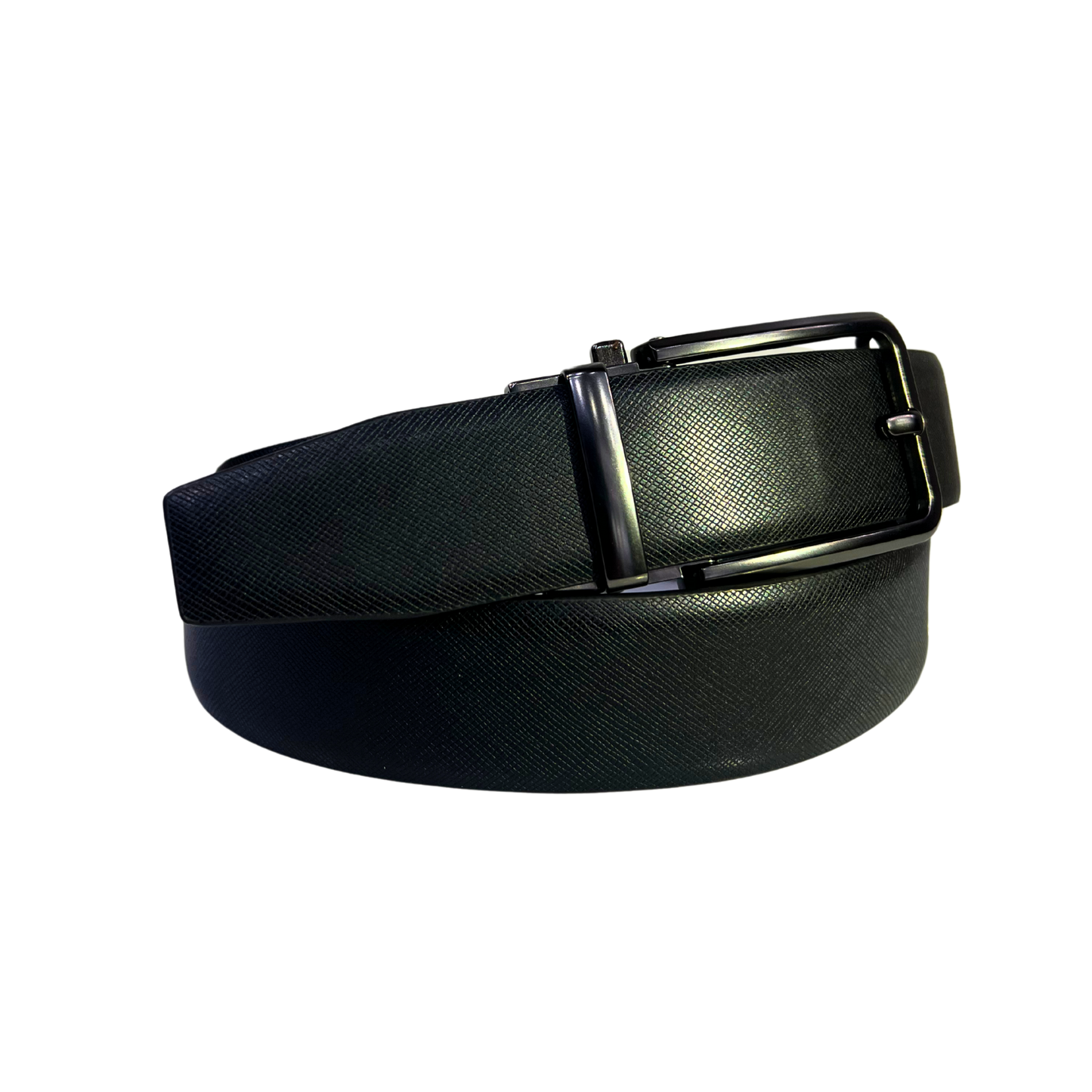 Cinturon de vestir en piel genuina para caballero modelo #2002 Negro 35mm