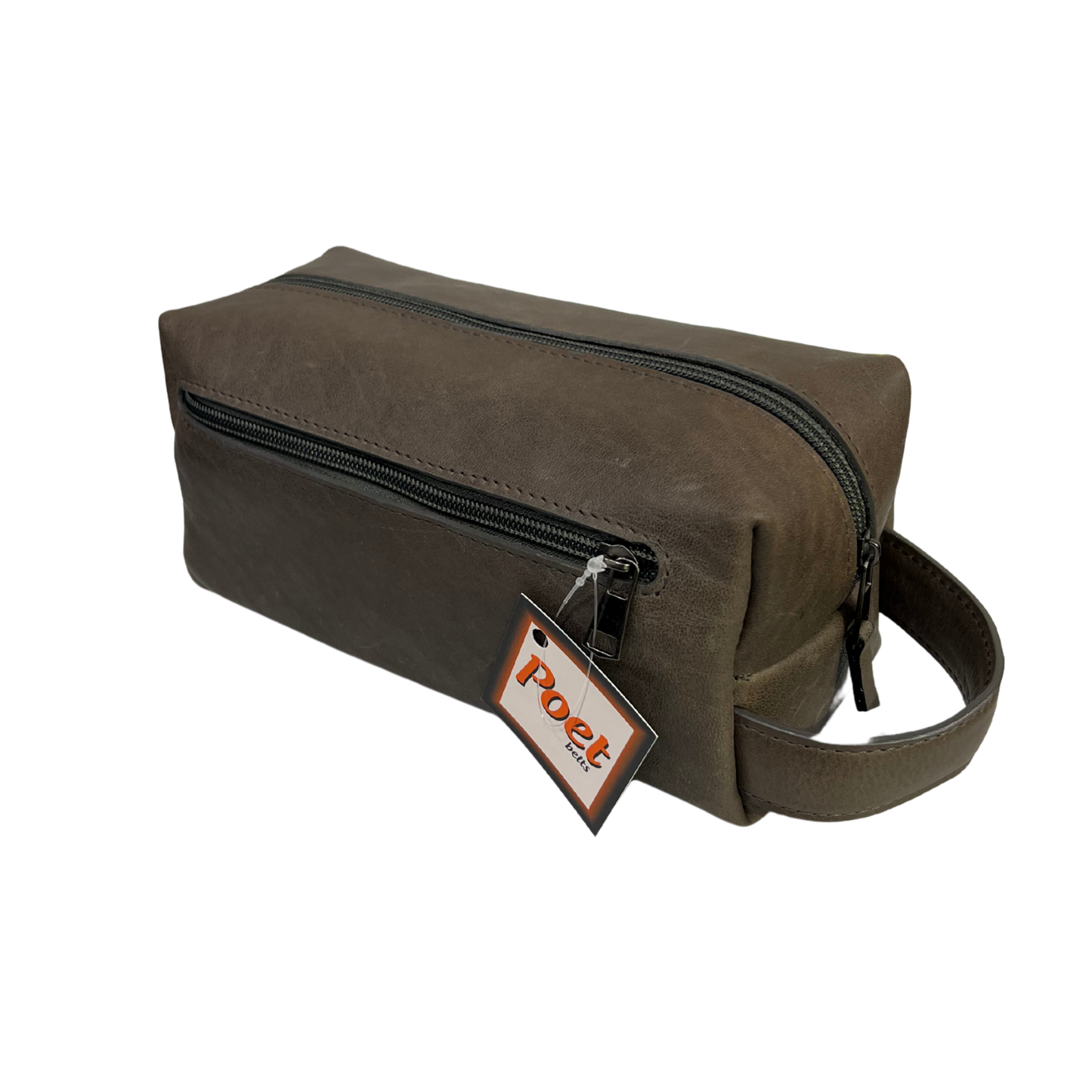 Bolsa de viaje en piel genuina color gris para dama y/o caballero modelo #0004