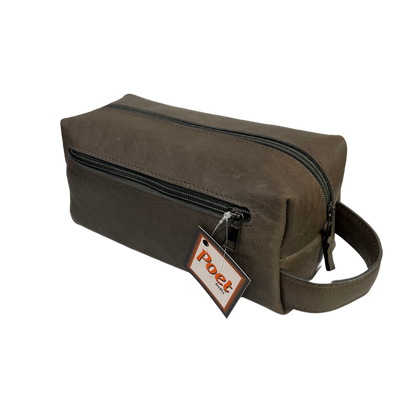 Bolsa de viaje en piel genuina color gris para dama y/o caballero modelo #0004