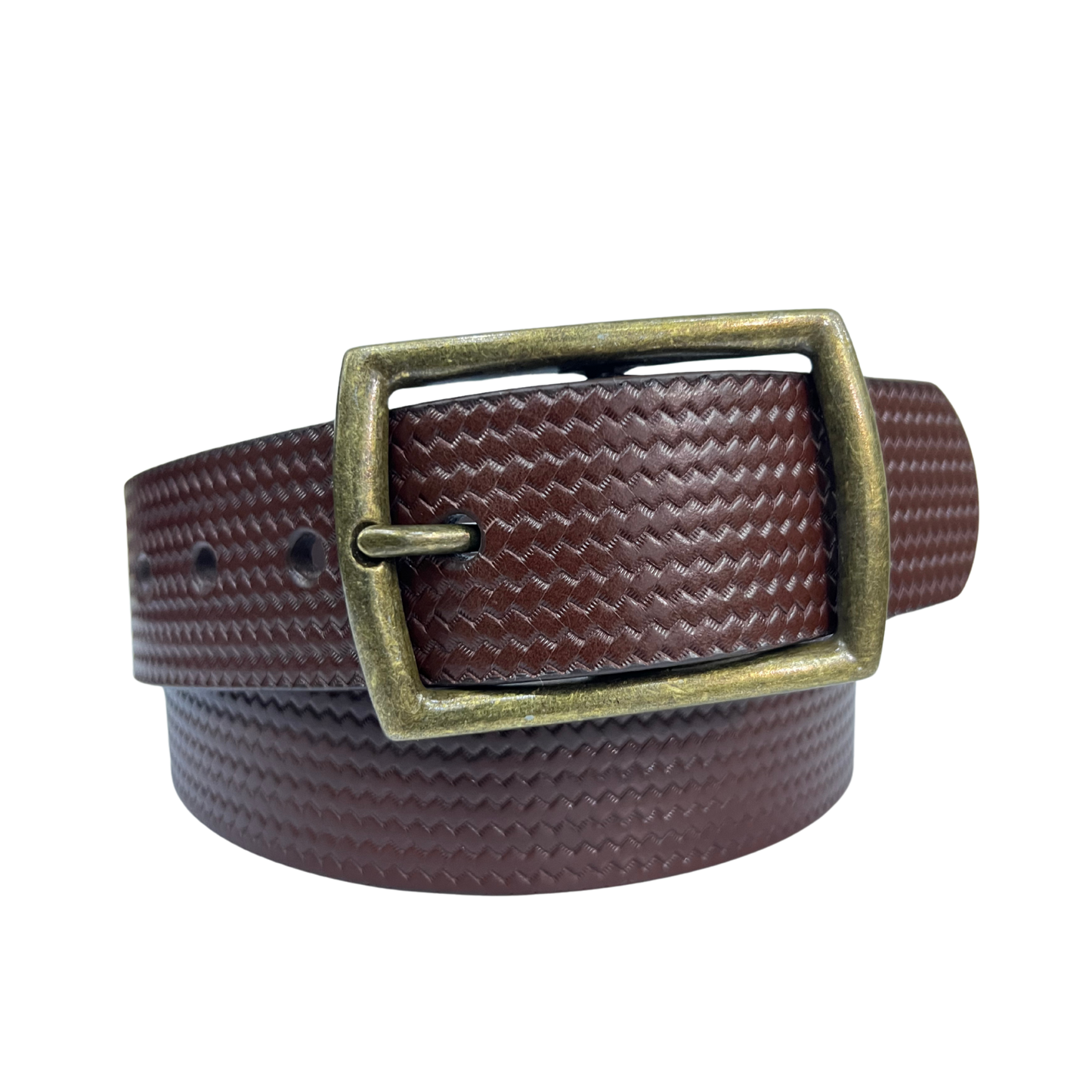 Cinturon casual en piel genuina para caballero modelo #4040 Cafe 40mm