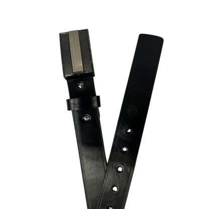 Cinturon casual en piel genuina para caballero modelo #4065 Negro 35mm