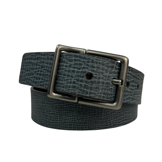 Cinturon casual en piel genuina para caballero modelo #2062 Gris 40mm