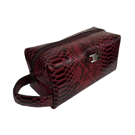 Bolsa de viaje en piel genuina color tinto para dama y/o caballero modelo #0005 (edicion especial)
