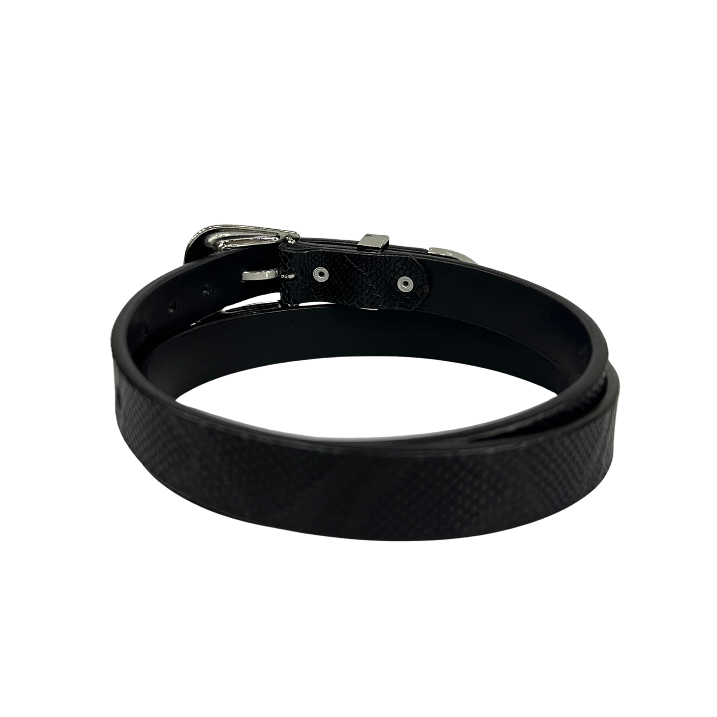 Cinturon vaquero en piel genuina para dama modelo #3075 Negro 25mm
