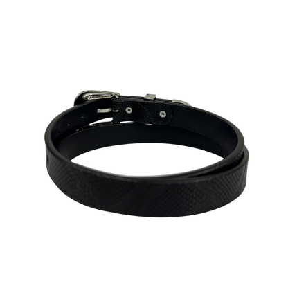 Cinturon vaquero en piel genuina para dama modelo #3075 Negro 25mm