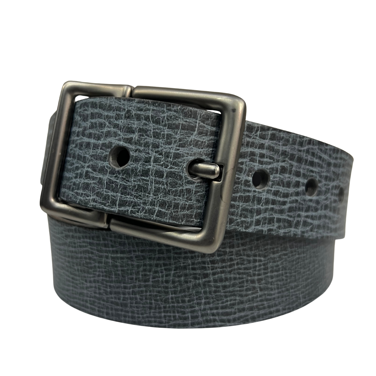 Cinturon casual en piel genuina para caballero modelo #2062 Gris 40mm