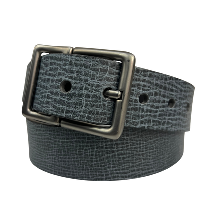 Cinturon casual en piel genuina para caballero modelo #2062 Gris 40mm