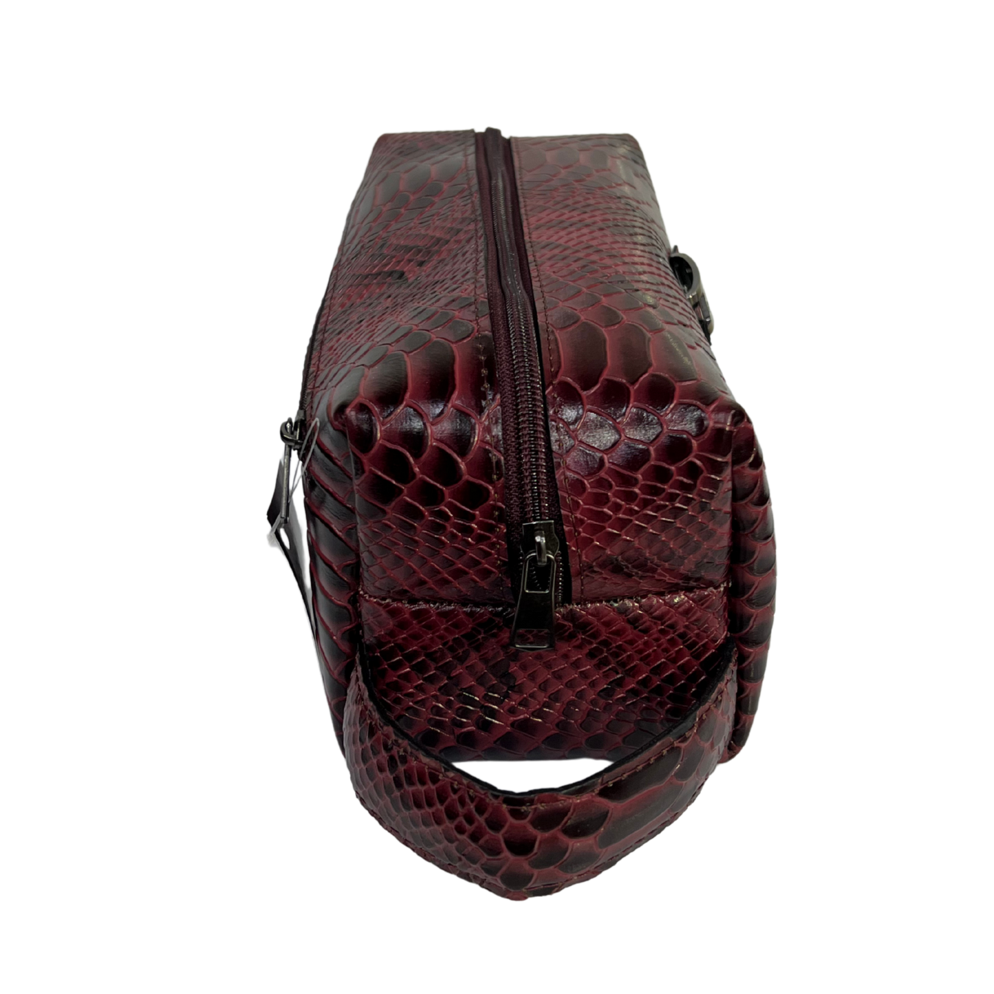 Bolsa de viaje en piel genuina color tinto para dama y/o caballero modelo #0005 (edicion especial)