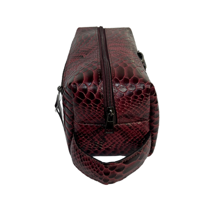 Bolsa de viaje en piel genuina color tinto para dama y/o caballero modelo #0005 (edicion especial)