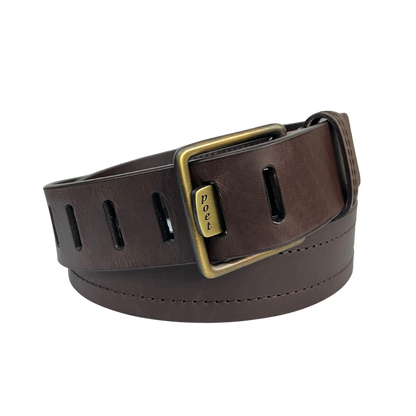 Cinturon casual en piel genuina para caballero modelo #1893 Cafe 45mm