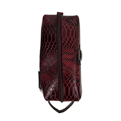 Bolsa de viaje en piel genuina color tinto para dama y/o caballero modelo #0005 (edicion especial)