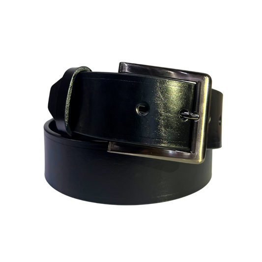 Cinturon casual en piel genuina para caballero modelo #2125 Negro 45mm