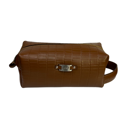 Bolsa de viaje en piel genuina color miel para dama y/o caballero modelo #0006